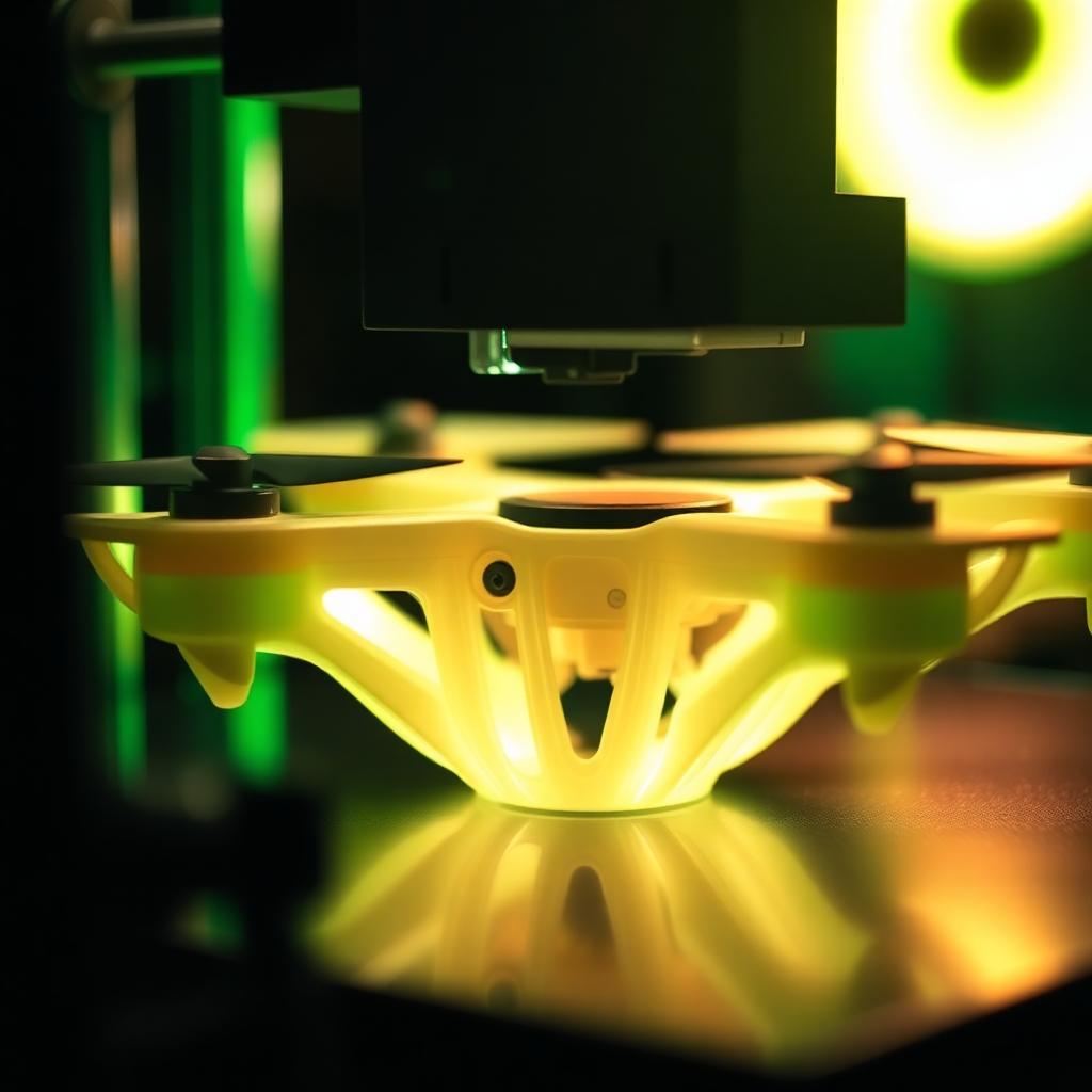 Impressora 3D produzindo peça